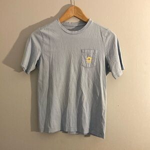 Vineyard Vines Blue Short Sleeve Tee with Yellow Chest Graphic